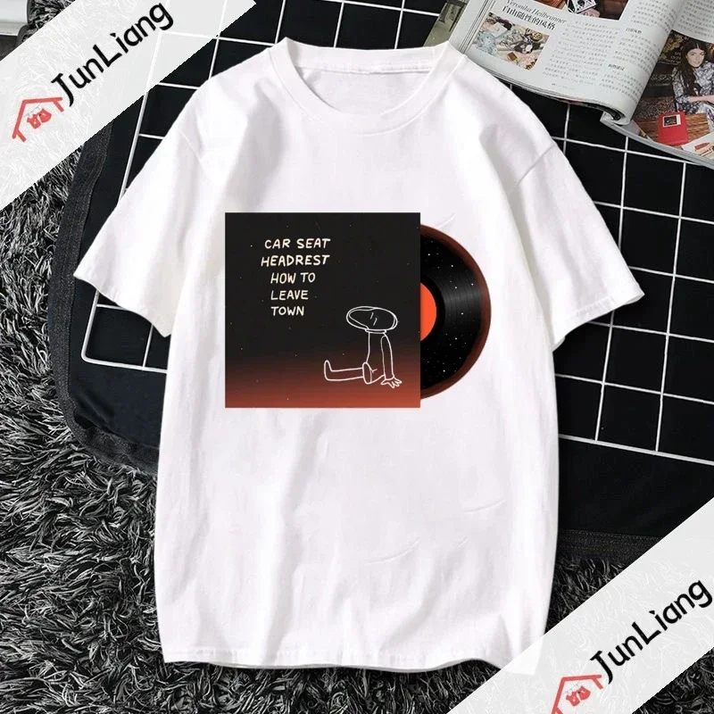 Hip Hop Streetwear Auto-Sitz Musikband Kopfstütze Klassisches Unisex T-Shirt Sommer Rundhals Atmungsaktives 100% Baumwoll-T-Shirt – Detail 4