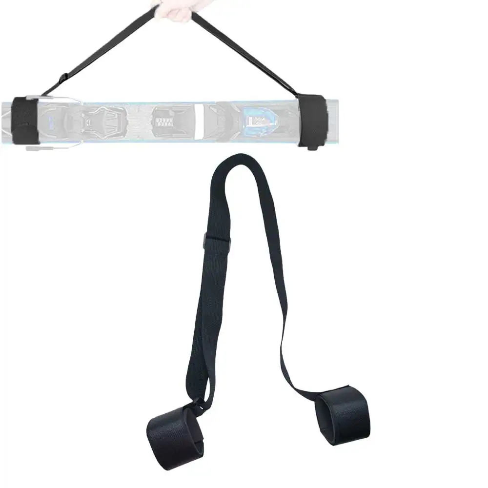 Adjustable Ski Carrier Strap for Two Skis Snowboard Shoulder Sling Strap Winter Snow Ski Binding Tie Down Transport Strap