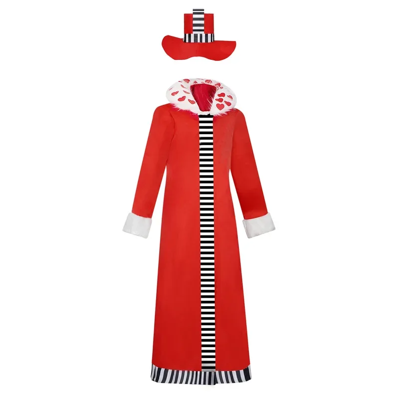 Valentino Anime Hazbin Cosplay Costume Hotel Long Red Coat Hat Gloves Full Set Adult Men Women Halloween Party Disguise Outfi*.1