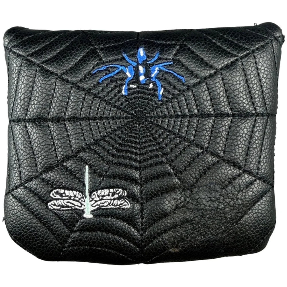 Soft Lined Magnetic Putter Headcover with Arachnid Embroidery and Square Fit 14 12.5cm in Black White Color Options