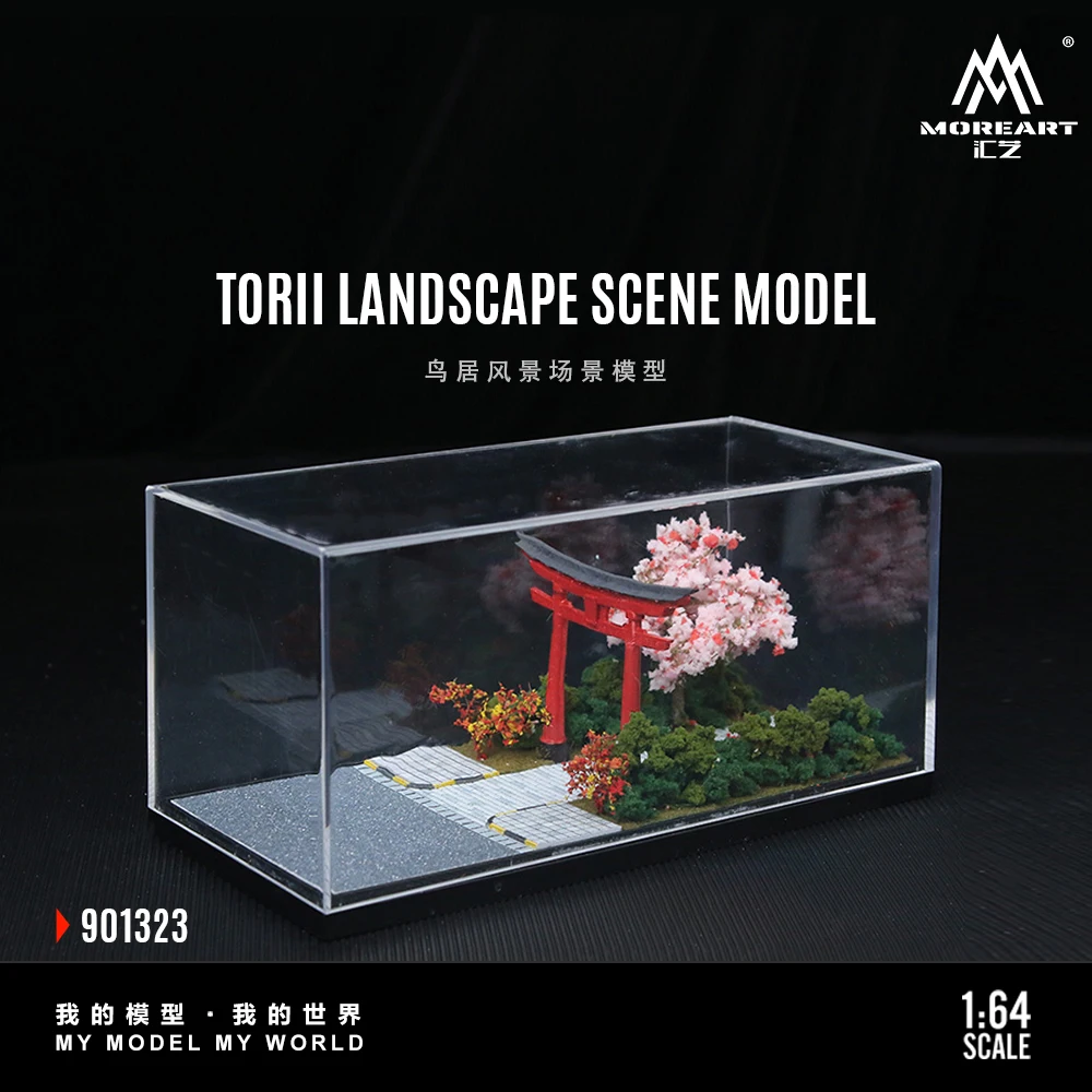 Mehr Kunst 1:64 Torii Landschaft Parkplatz Diorama für Display & Sammlung & Geschenk