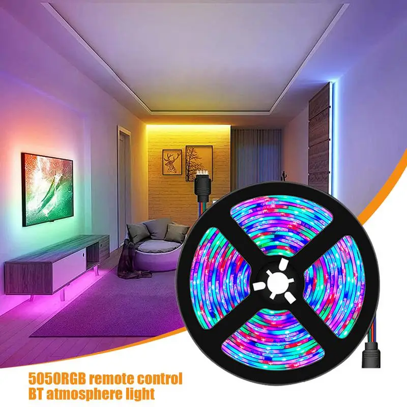 Smart Led Strip Lights Led Lights For Bedroom RGB 5050 Led Strip Lights Remote Control Blue tooth 5v Colorful Light Strip Set