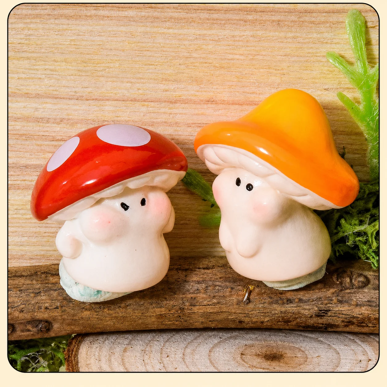Mini Cute Healing Mushroom Elf Small Ornament Car Display Screen Central Console Computer Workstation Office Desk Ornament