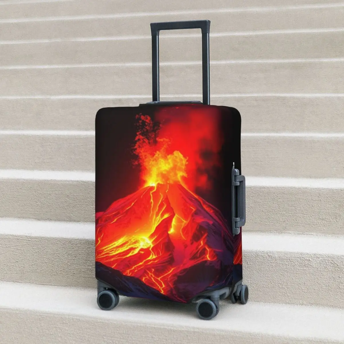 

Защитный чехол для чемодана Volcano In The Snow, эластичные защитные чехлы для дорожного багажа на 18-32 дюймов