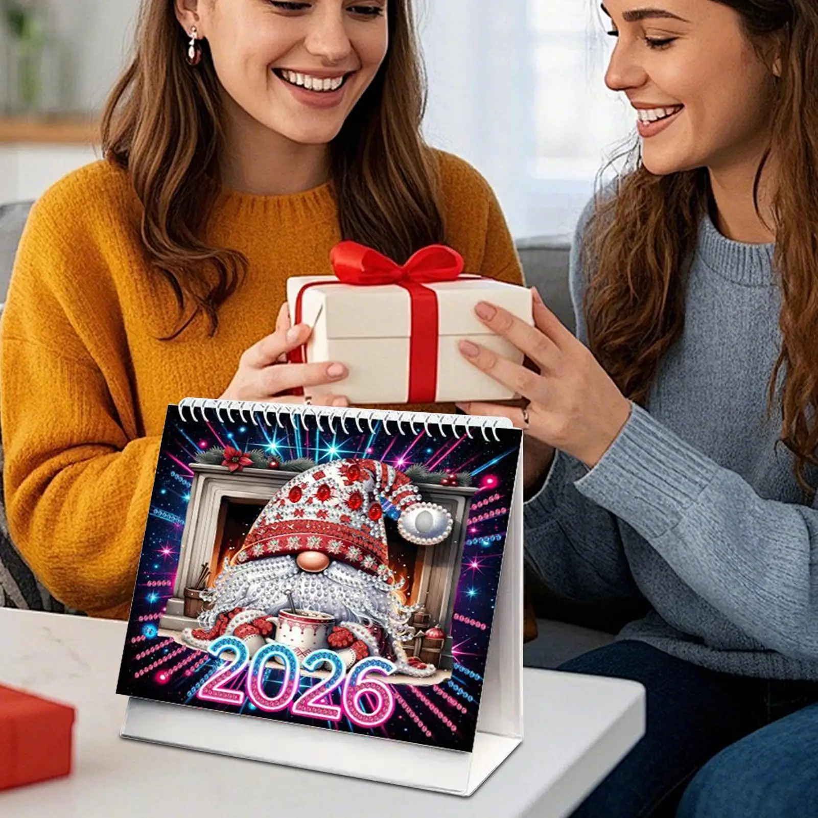 

2026 Diamond Art Desk Calendar Monthly Snowman Planner Christmas Diamond Art 2026 Planner For Holiday Birthday Party Offices