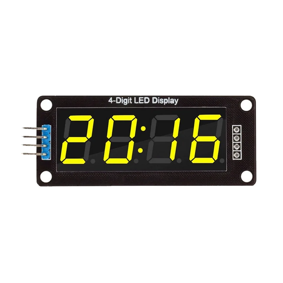 TM1637 0,56 Zoll 4-stelliges 7-Segment Digitalröhren-LED-Uhrenanzeigemodul mit Komma- und Punktanzeigen – Detail 2