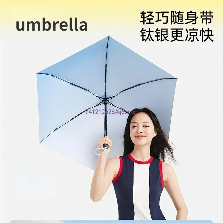 Small and portable sun umbrella with UV protection