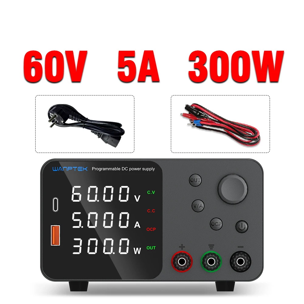 Wanptek 30V 5A 10A DC Voeding Verstelbare Laboratorium Voedingen Spanningsregelaar Bench Source 60V 5A 120V 3A Reparatie