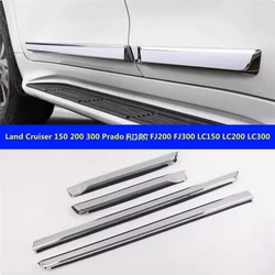 Car Style Body Trim Door Side Strip Skirt Edge Molding For Toyota Land Cruiser 150 200 300 Prado Fj150 FJ200 LC200 LC300 2010 +