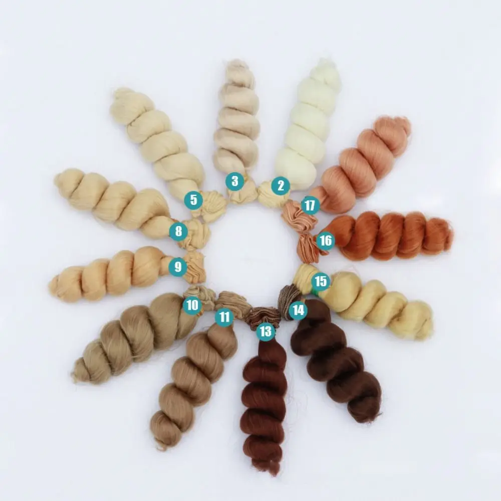 トレンディな耐熱繊維人形の髪 15*100 センチメートルカラフルな人形ペリウィッグカーリーウィッグ 1/3 1/4 1/6 SD/BJD