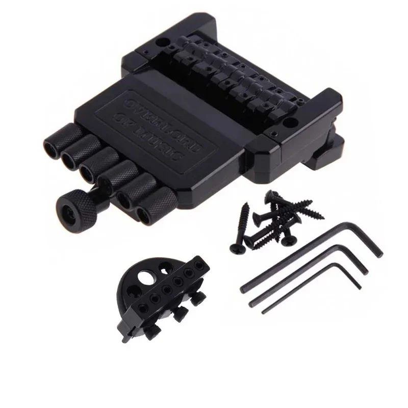 1 Set Black Headless 4 String Electric Guitar Bass Tremolo Bridge System for Headless Guitar