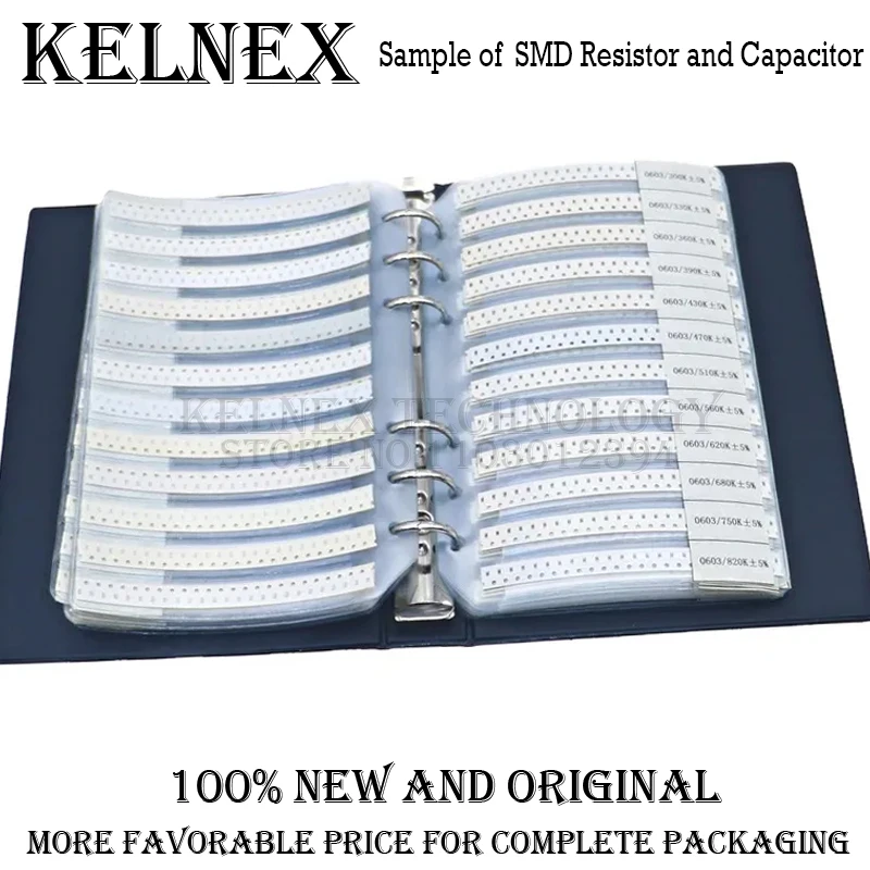 0402 0603 0805 1206 2512 1% SMT Chip Resistor Assortment Kit  SMD Capacitors Sample book