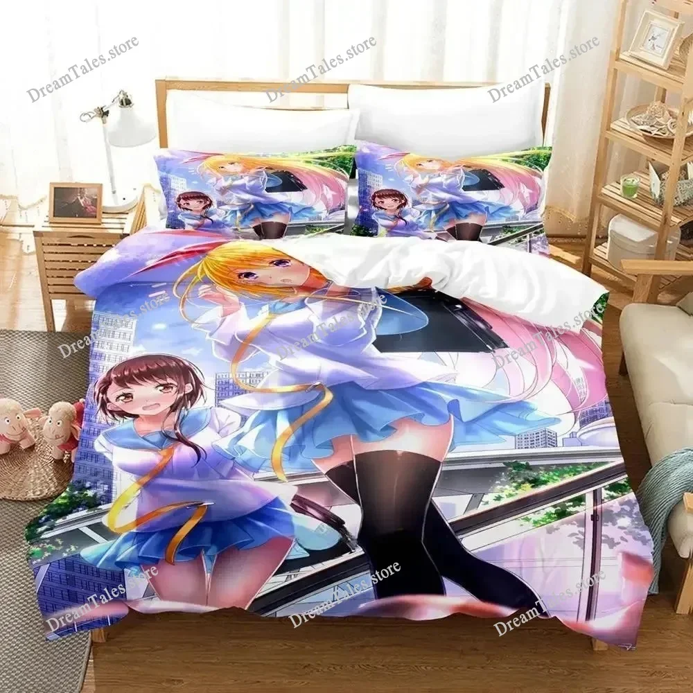 

Nisekoi New Bedding Set Single Twin Full Queen King Size Bed Set Adult Kid Bedroom Duvetcover Sets 3D Print Anime Bed Sheet Set