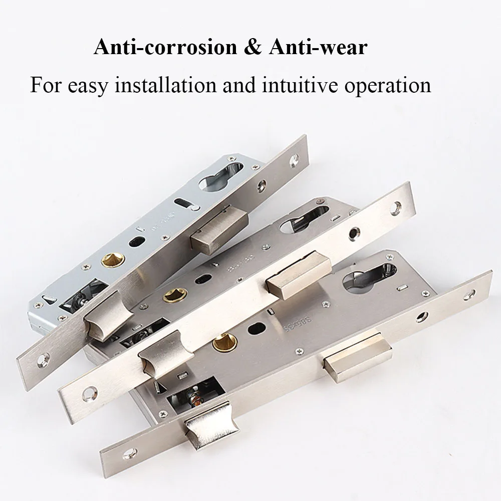 New 85/92mm 20-40mm Stainless Steel Garden Door Lock Tubular Frame Mortise Lock  Mortice Lock Door Lock Insert for Left/Right
