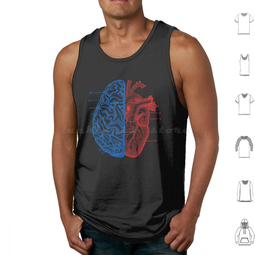 Camisetas sin mangas con estampado de corazón y cerebro, diseño personalizado de algodón, barato, Tobias Fonseca, Tobe Fonseca, diseño moderno, divertido y barato