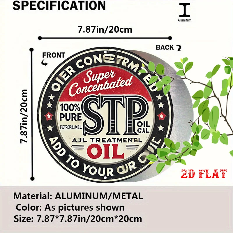 2D Flat, Classic Round ,Oil Round Wall Art, Super Concentrated Perfect for Home, Office, Cafe Or Garage Decoration