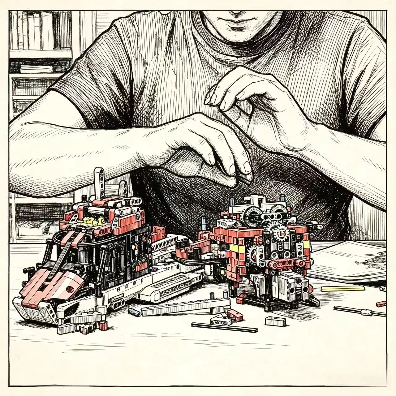 New MOC Air Rescue Helicopter Building Blocks Set, Containing 2,001 Parts with Propeller Components, Makes An Excellent Gift.