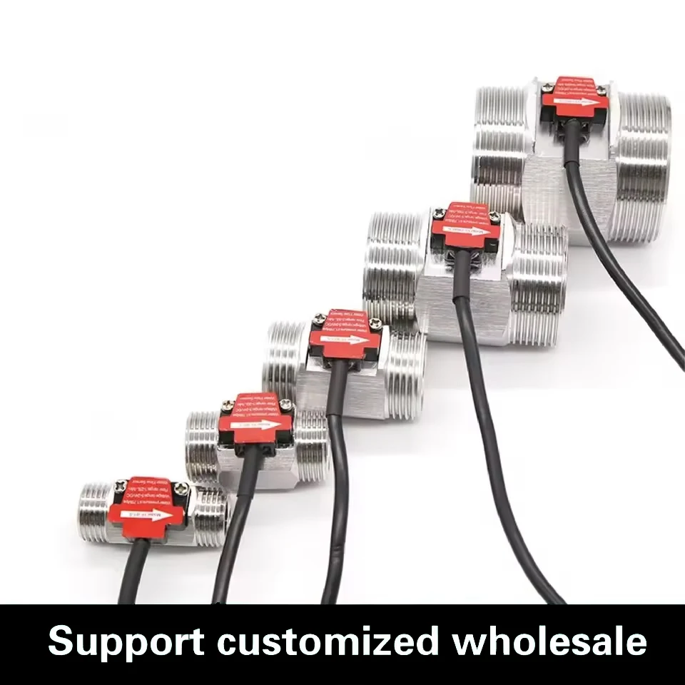 الفولاذ المقاوم للصدأ قاعة تدفق متر الكهرومغناطيسي تدفق المياه الاستشعار معدل تدفق السوائل الصناعية الاستشعار لموزع مياه السباكة