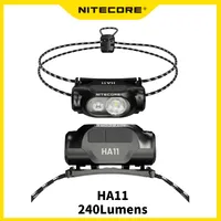 NITECORE HA11 240Lumens Headlamp Max throw of 90 Meters Runtime 40Hours Lightweight Night Running Headlamp