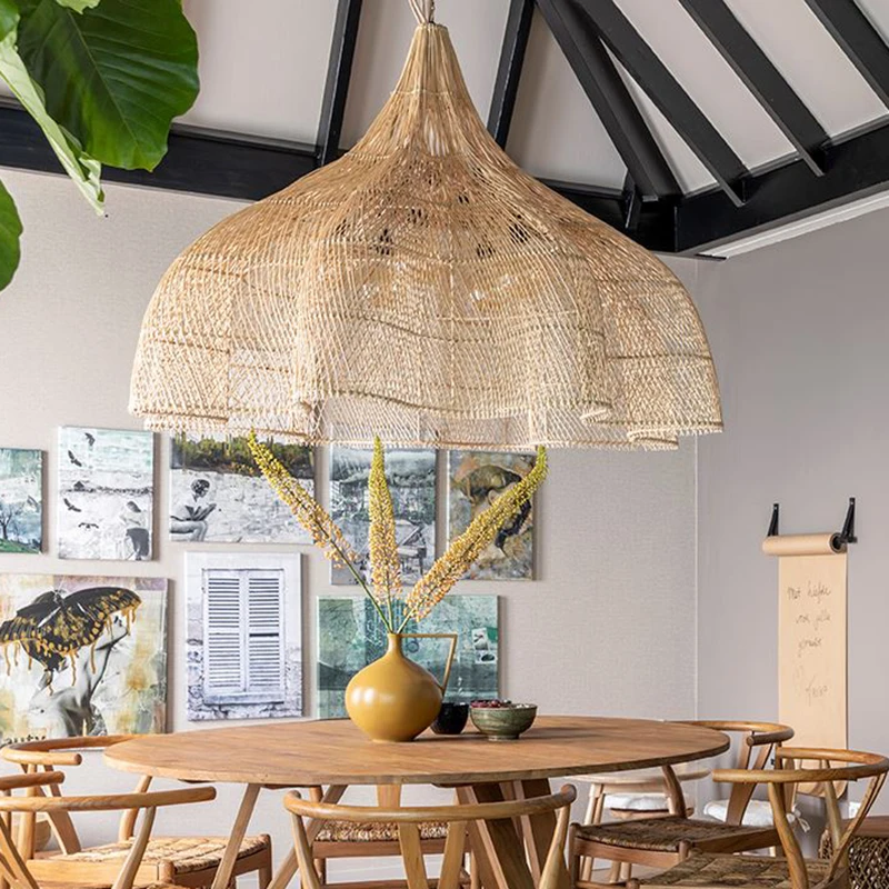 Lustre Hotel B & B Villa Vazio Sala de estar Design Sense Rattan Japonês