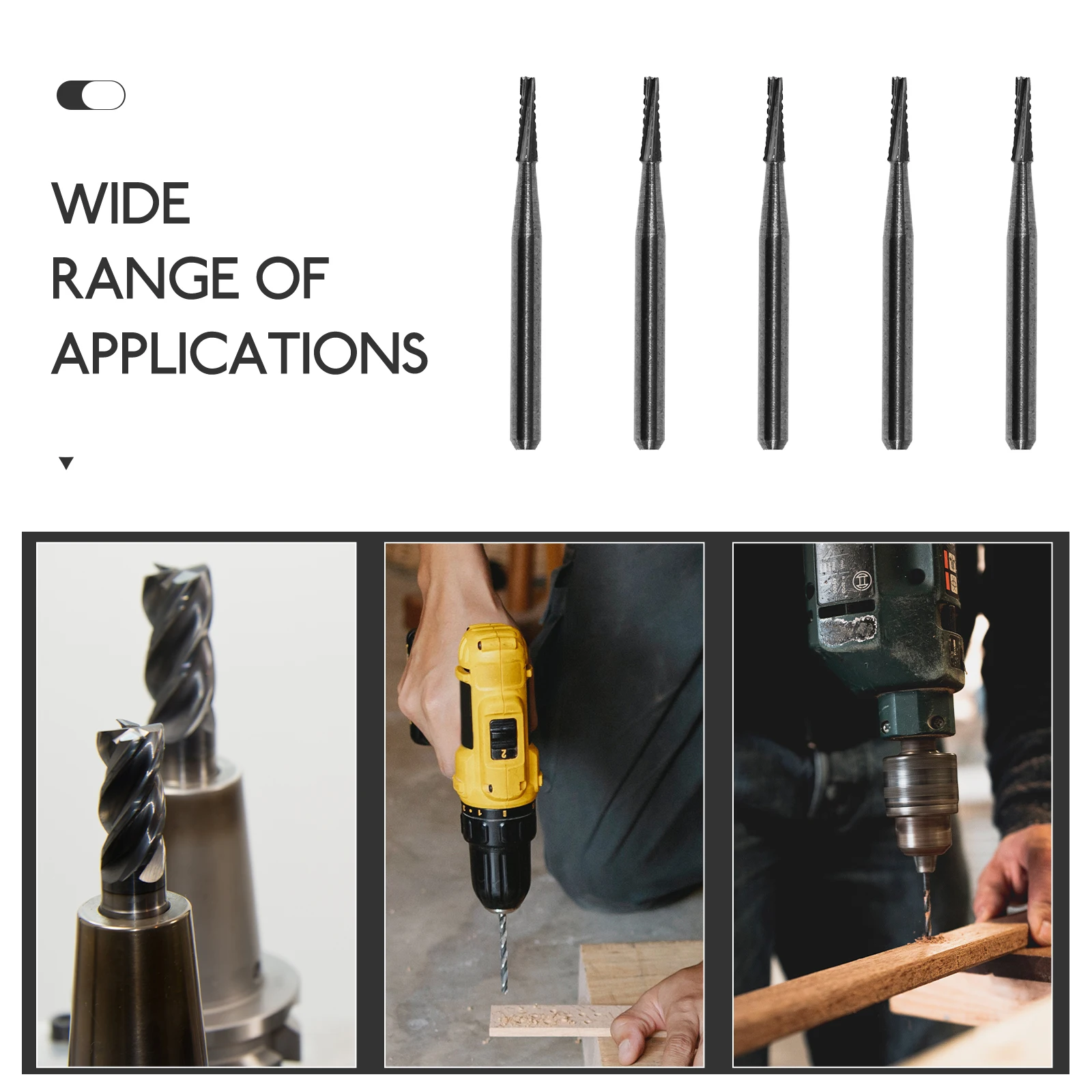

5pcs Glass Repair Tools Windshield Drill Bit Tungsten Steel Alloy Windscreen Crack Kit Effortlessly Repair Automotive