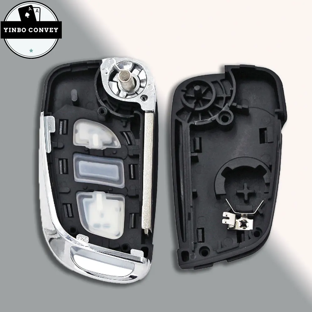 YINBO 2/3Buttons Modified Remote Car Key Shell For Peugeot 107 207 307 307S 308 407 607 Citroen C2 C3 C4 Fob VA2/HU83 Ce0523