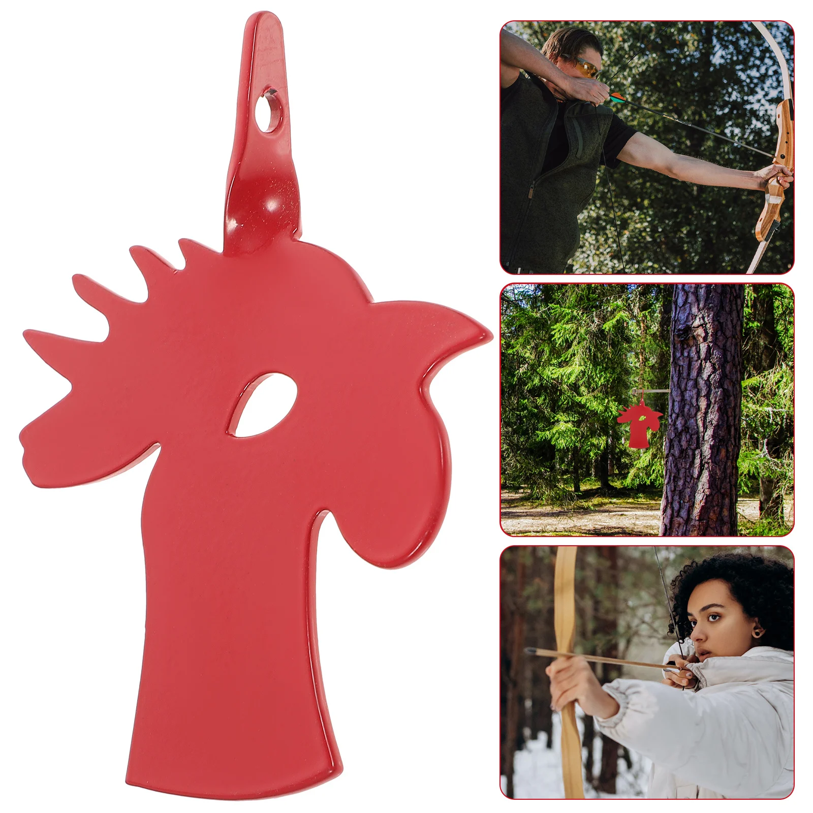 تدريب الرماية على شكل هدف معدني محمول للتمرين في الهواء الطلق، ممارسة نطاق الأهداف المعلقة على شجرة القطار #5