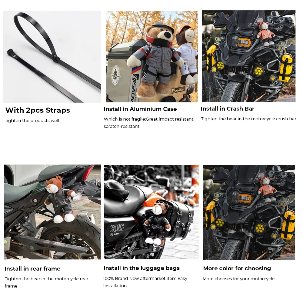 Motorcycle Decorate Rally Bears for BMW Motorrad ADV R1200GS R1250GS LC R 1200 GS 1250 ADV F900XR F850GS G310GS with straps