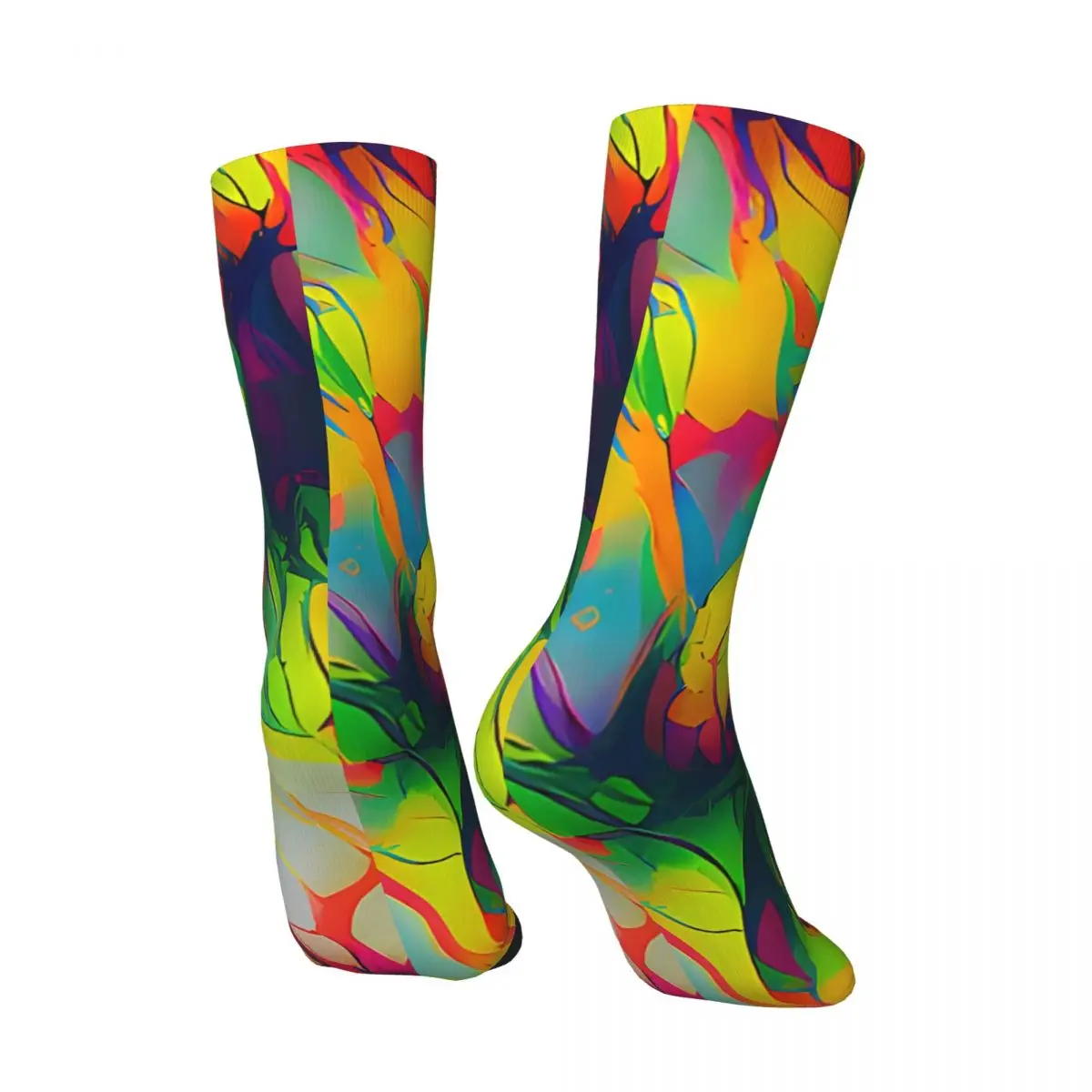 Crazy compression Exaggerated Clarity Sock for Men Harajuku Quality Pattern Crew Sock Casual