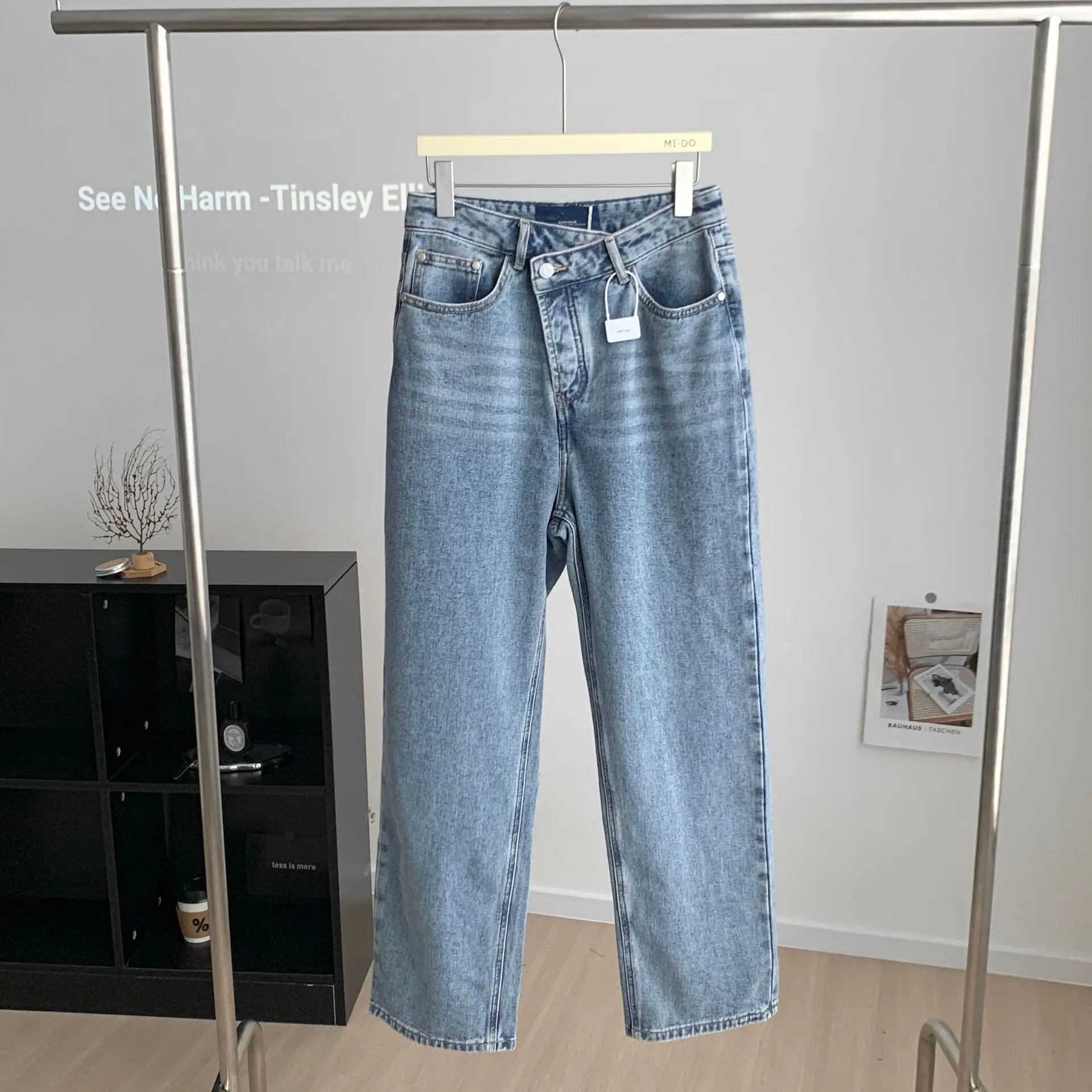 

Women's Blue Baggy Jeans 90s Aesthetic Harajuku Denim Trousers Y2k Cowboy Pants Trashy Japanese 2000s Style Vintage Clothes 2024