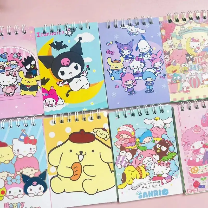 Sanurgente Family Memo Pads Coil Ple, Cute Little Ple, Student Prize, Notebook, Staacquering, Wholesale, 24PCs