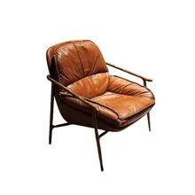 

#Customized Nordic Design Single Sofa Arm Chair for Middle-aged Leisure Chaise Lounge for Bedroom & Living Room