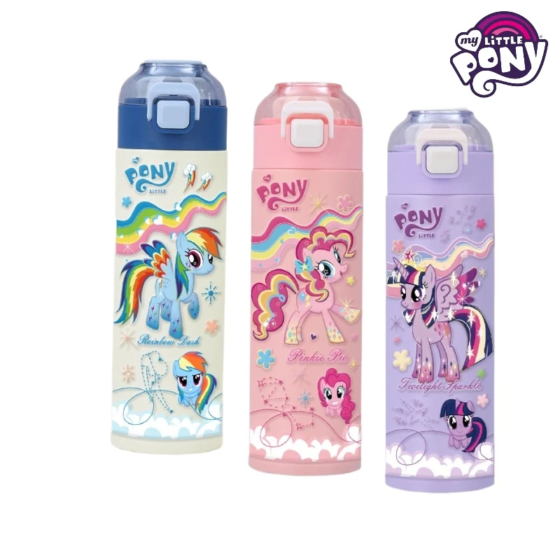

My Little Pony Vacuum Cup Children's Kettle Sports Fitness Water Bottles Rainbow Dash 500ml Twilight Sparkle Fluttershy Anime