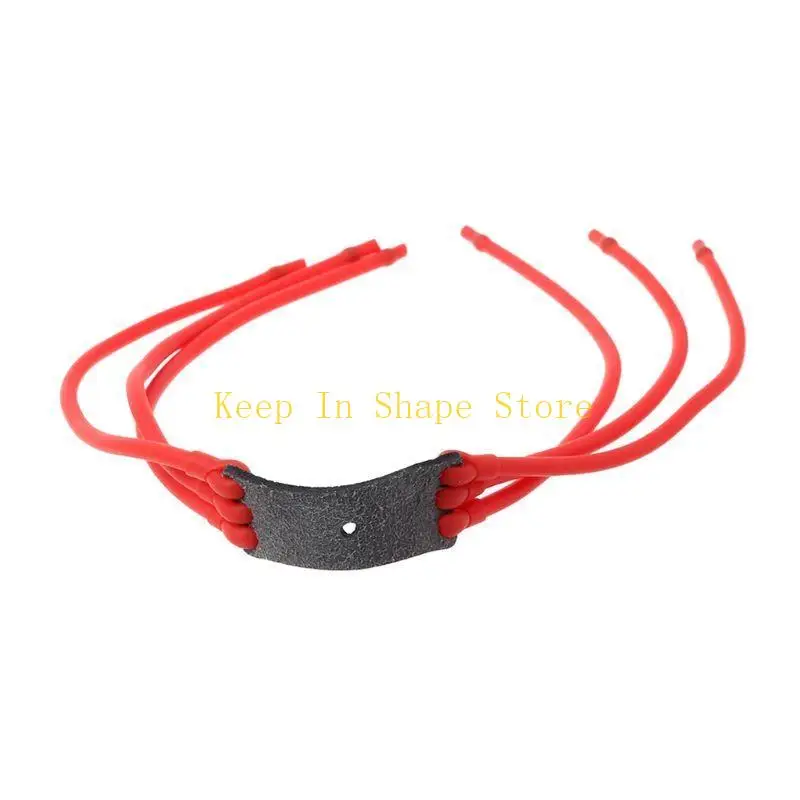 U1JC Band Group Leather Pocket Rubber Band Latex Strong Catapult Replacem #4