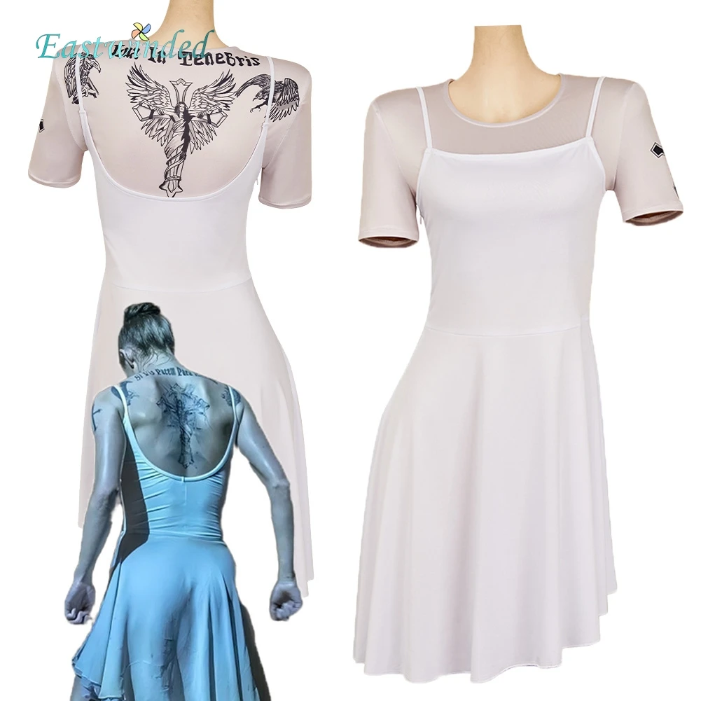 

Rooney Cosplay White Dress 2025 Movie From the World of John Wick Ballerina Roleplay Costume Hallowmas Carnival Party Suit