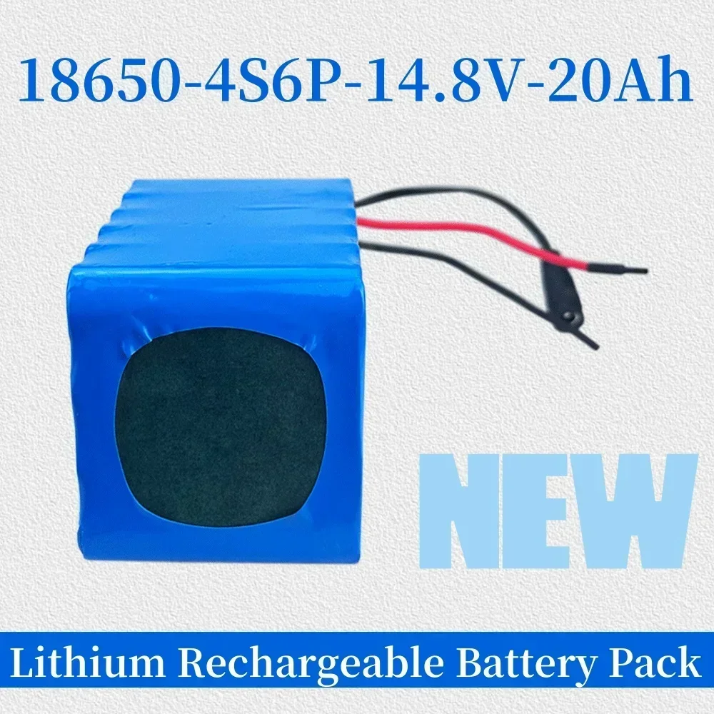 Newly upgraded 14.8V 20Ah 18650 lithium battery pack 4S6P 16.8V LED night fishing light heater miner's light amplifier battery