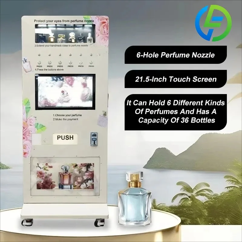 Customized 2026 Automatic Perfume Spray Vending Machine Coin/Credit Card Operation Cooling System 200-300 Capacity GS Brand