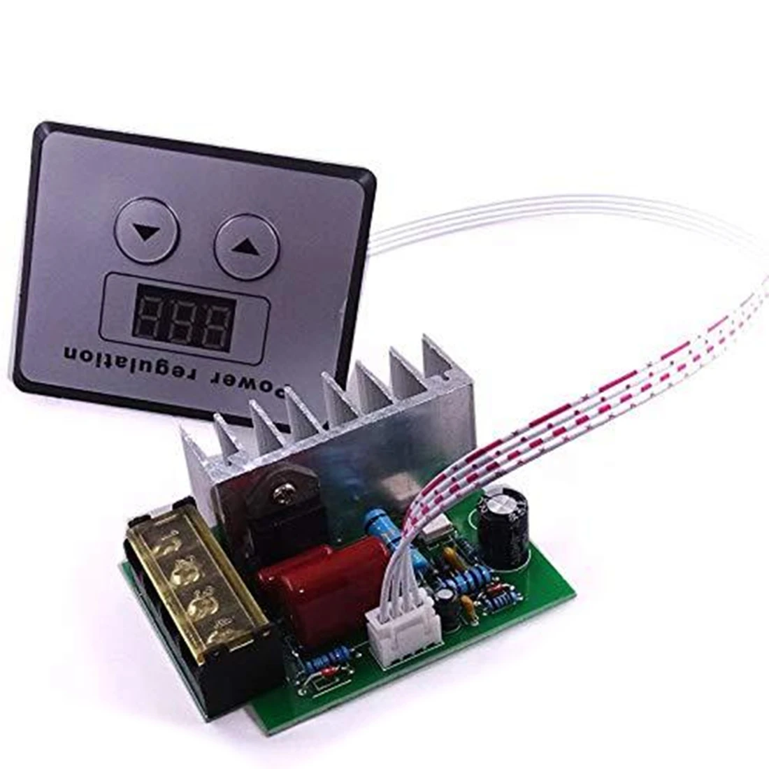 A99X 4000W 220V AC SCR Voltage Regulator Dimmer Electric Motor Speed Temperature Controller + Digital Meters for Water Heater