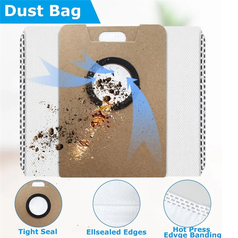 A76G-11PCS For Tapo RV30 Max Plus / RV20 Max Plus Vacuum Cleaner Parts Main Side Brush Filters Mop Cloth Dust Bags