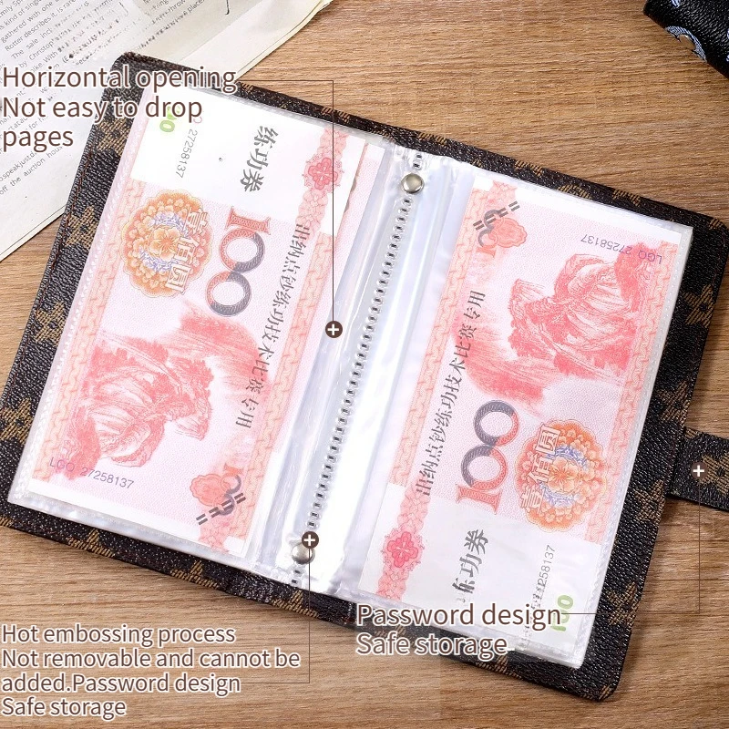 Large Capacity Cash Saving Box with Password Lock, Money Storage Organizer Book with Zipper Pouch, Budget Planner for Kid Adults