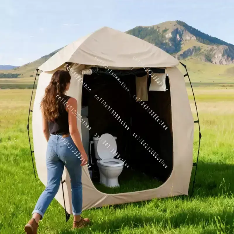 Thickened Metal Poles, Sun Protection, Weatherproof, Shower, Changing Toilet Outdoor Vinyl Privacy Tent