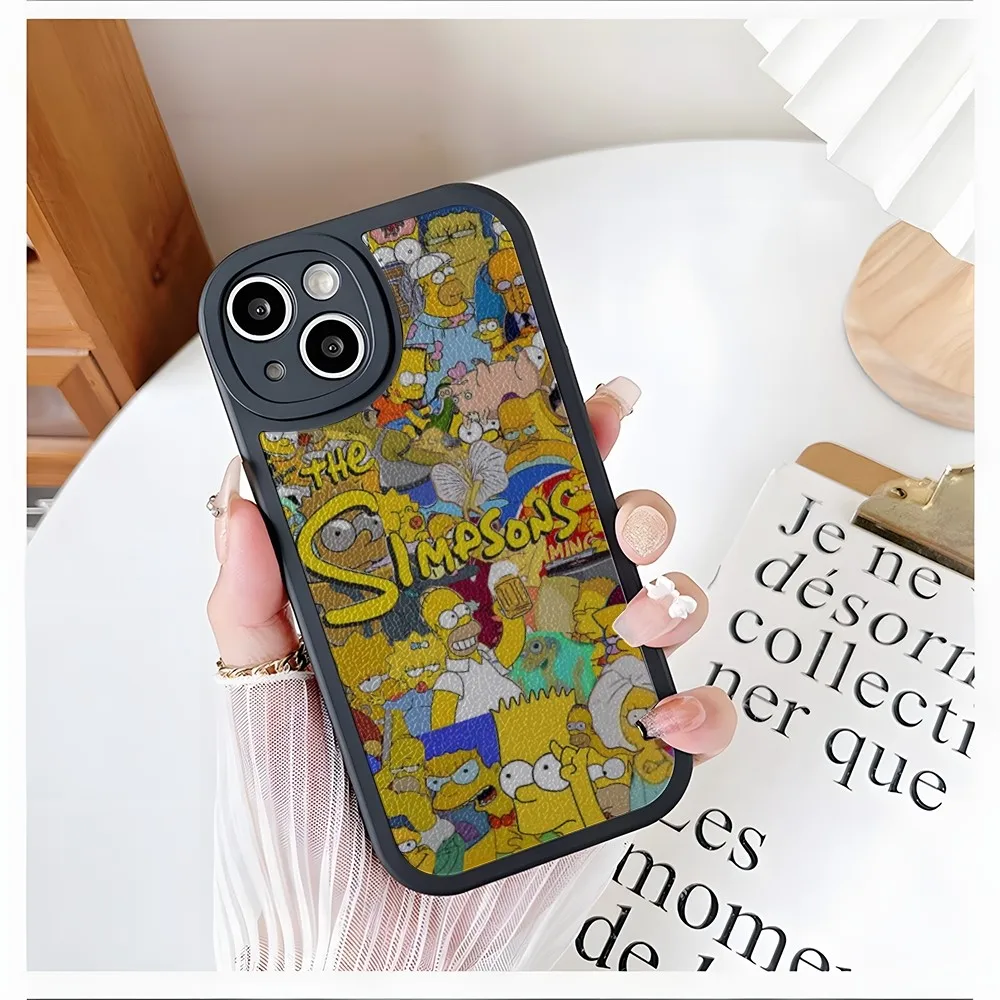 Funda de teléfono de dibujos animados para iPhone, 15, 14, 13, 11, 12, comics, Homer, Simpson Pro Max, Mini, X, XR, Disney, XS, 8, Funny Plus, mini Family, 2024 lamb