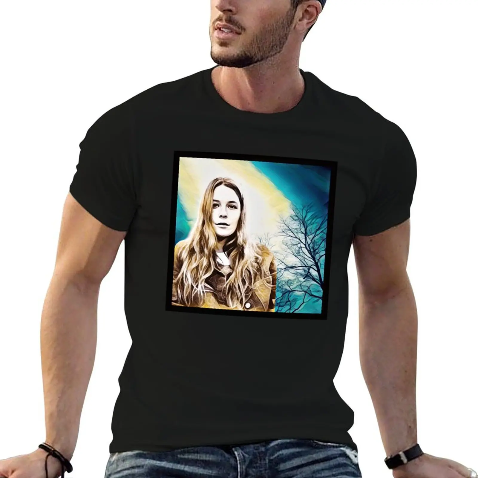 Maggie in the Trees T-Shirt Big and Tall Solid Color T-Shirt