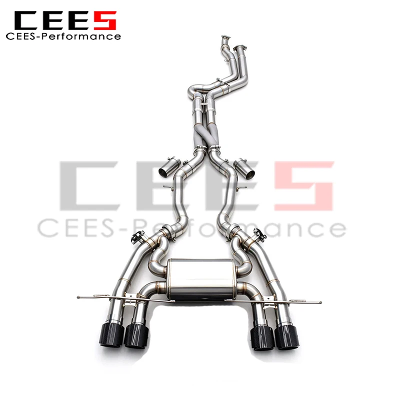 CEES Stainless Steel Catback for BMW M2 G87 3.0T S55 2023-2026 Z Mid Pipes Muffler Valvetronic Exhaust Pipes