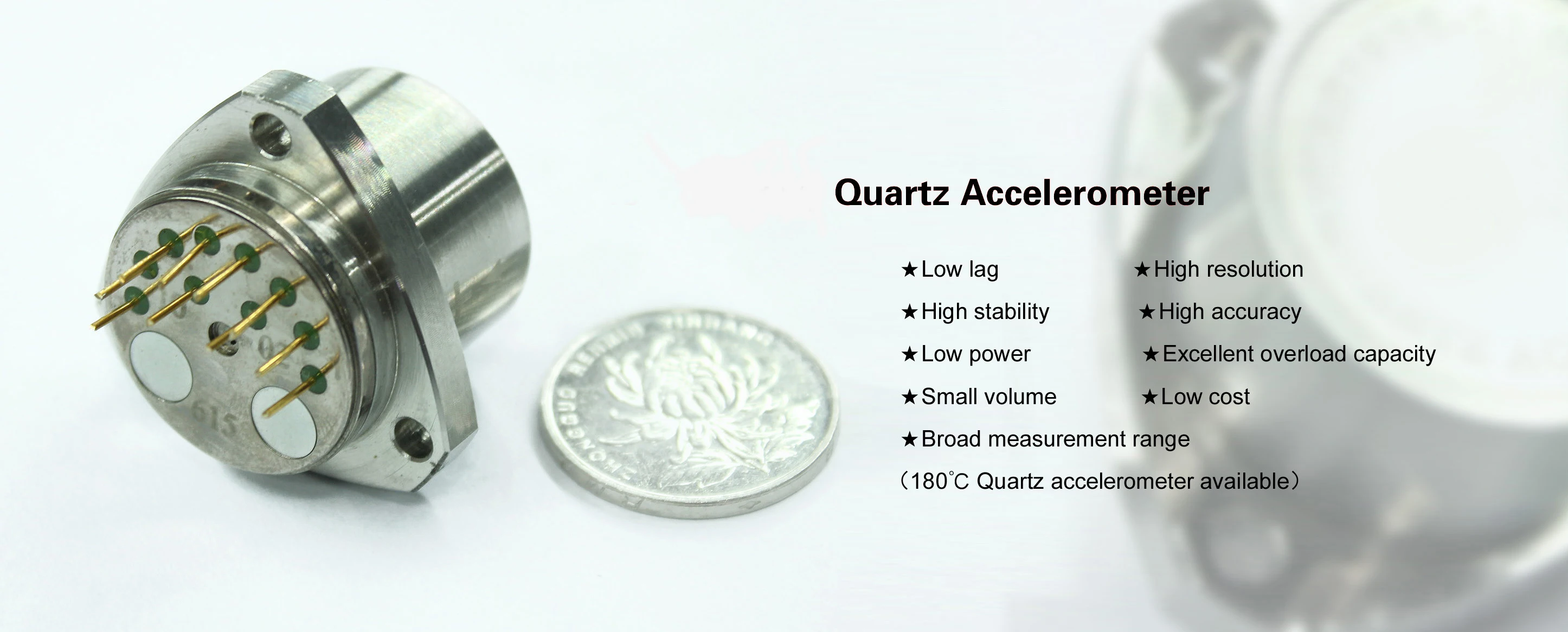 ACC3-03 Sensitive Accelerometer Quartz Device Ideal for Vibration Monitoring with Excellent Stability and Repeatability