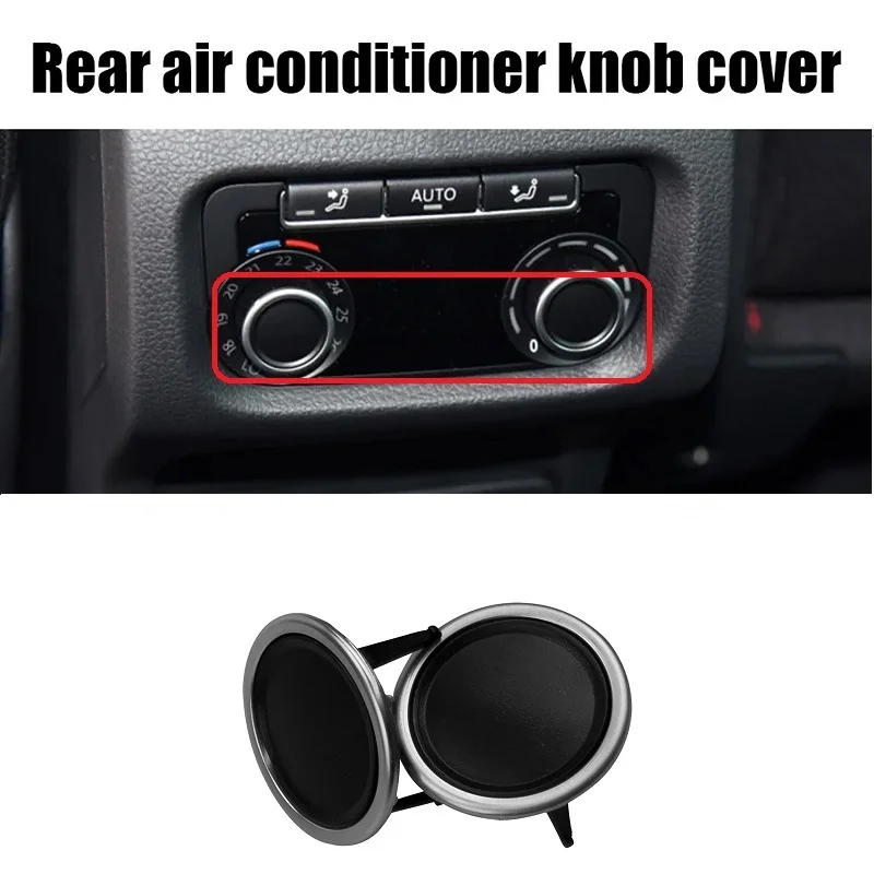 Chrome Trim Air Conditioning For VW Sharan Car Air Condition Panel Control Knob Rear Control Knob Cover 7N0907049C