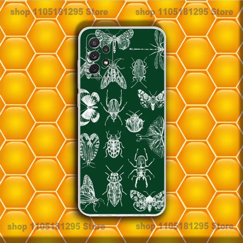 حافظة هاتف Art Insect لهاتف سامسونج S25,24,23,21,22,20 FE lite,S10,9,PIus Note20 Ultra شفافة ناعمة #5