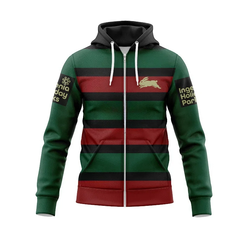 2024 South Sydney Rabitos rugby shirt home jersey-Zip Hoodie