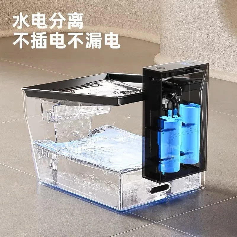 Water dispenser automatic circulation flow wireless unplugged smart pet water dispenser pet  bowl