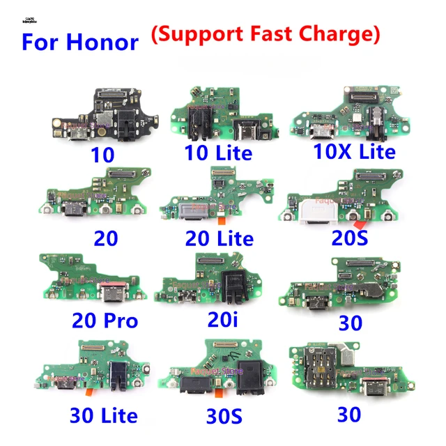USB Port ładowania Jack Złącze dokujące Płytka ładująca Elastyczny kabel do Huawei Honor 30 20 10 Lite Pro 20i 20S 30S Części